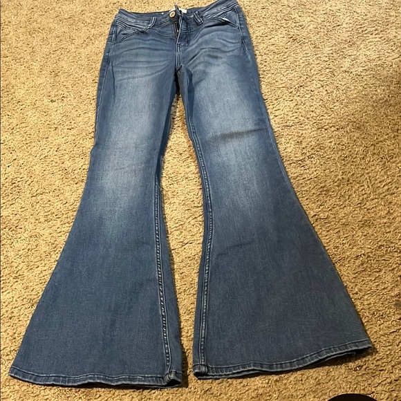 Women's Blue Flared Jeans - Picture 1 of 1